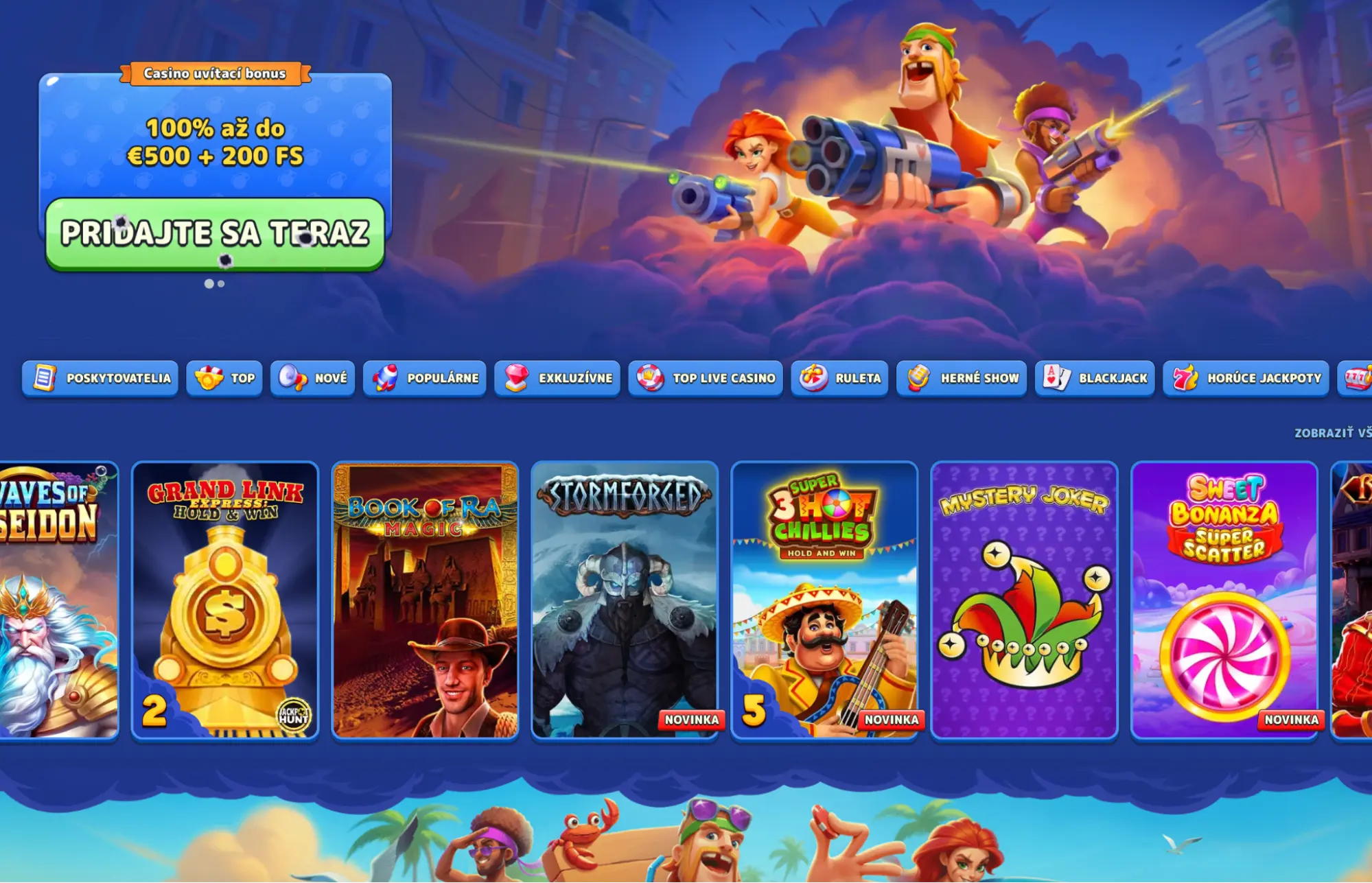 Pistolo Casino – Zaregistrujte sa a získajte bonus 100 % do 500 € + 200 FS na hranie najobľúbenejších hier Uvítací bonus v Pistolo Casino až do 500 € + 200 voľných zatočení a výber populárnych automatov